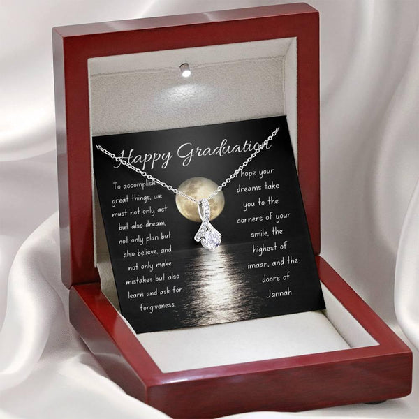 Corners of your smile | Noor necklace as graduating gift with letter - MuslimwithMe
