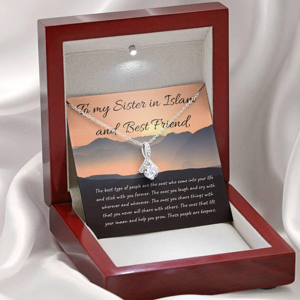 Forever Friend | Noor necklace for friend with message card - MuslimwithMe