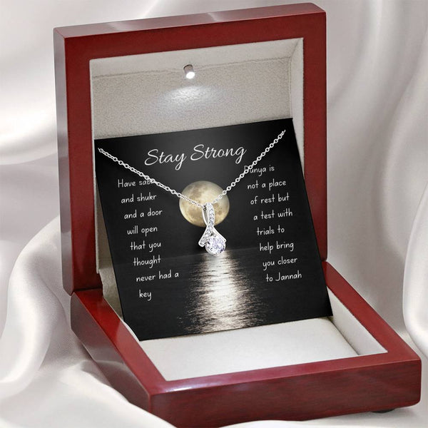 Sabr and Shukr | Noor necklace for loved one with message - MuslimwithMe
