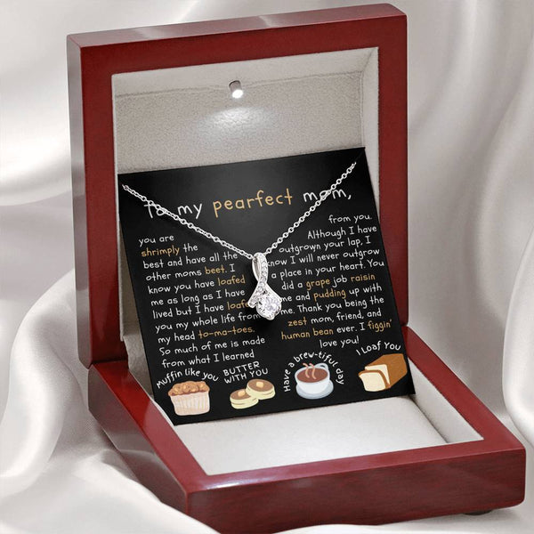 To my pearfect mom, necklace gift for mom, funny pun cards, - MuslimwithMe