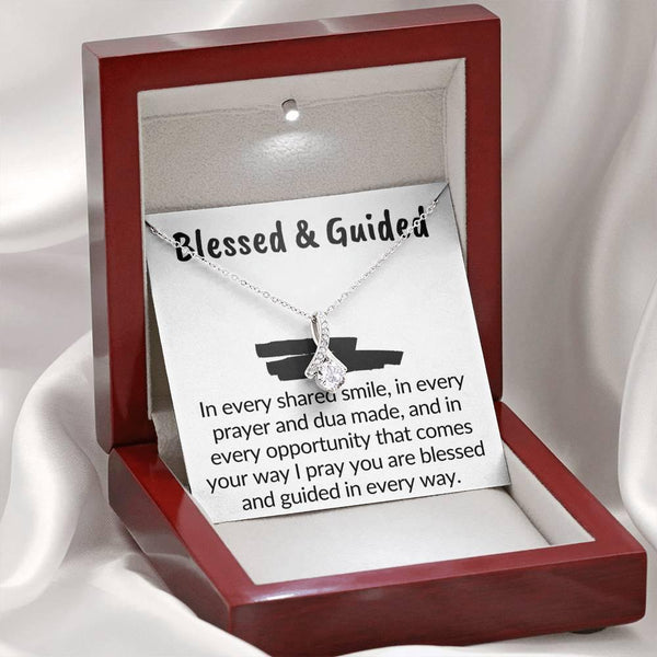Blessed and guided | Necklace gift with islamic quote for muslim women - MuslimwithMe
