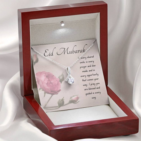 Smile, Prayer, and Dua | Noor necklace for Eid with message - MuslimwithMe