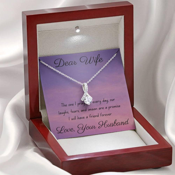 Friend forever | Noor necklace for wife with Message Card - MuslimwithMe