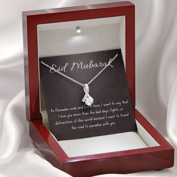 I love you More | Noor necklace for Eid with message card - MuslimwithMe