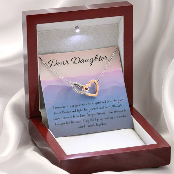 Guided Together | Interlocking Qulub Necklace Gift for Daughter - MuslimwithMe