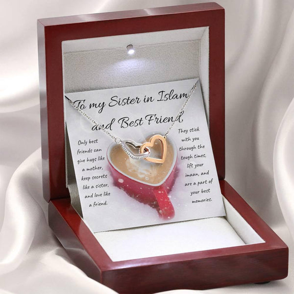 My best memories | Interlocking Qulub necklace for Best Friend - MuslimwithMe