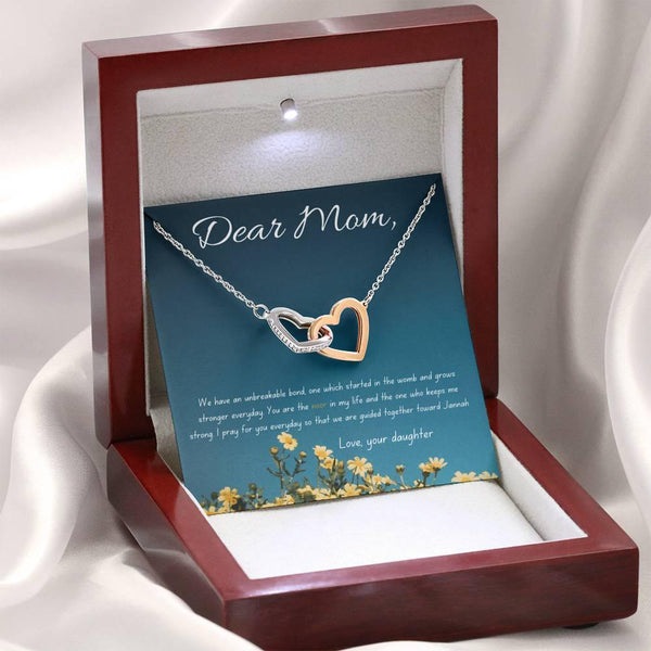 Unbreakable bond | Interlocking Qulub necklace gift for Mom with Message - MuslimwithMe