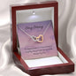 Blessings | Interlocking Hearts Necklace with Motivational letter - MuslimwithMe