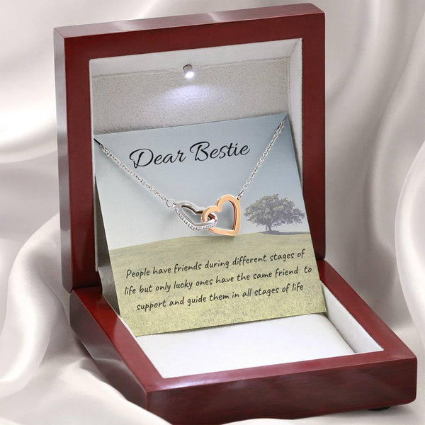 Forever Guide | Interlocking Qulub Necklace for Friend with Letter Card - MuslimwithMe