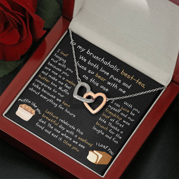 Thanks a Brunch | Bonded Hearts necklace gift for Brunch-a-holic best-tea - MuslimwithMe