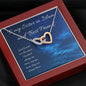 Always There | Interlocking Qulub necklace for friend with letter - MuslimwithMe