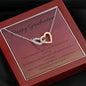 Fall in Place | Interlocking Qulub graduating gift with message card - MuslimwithMe