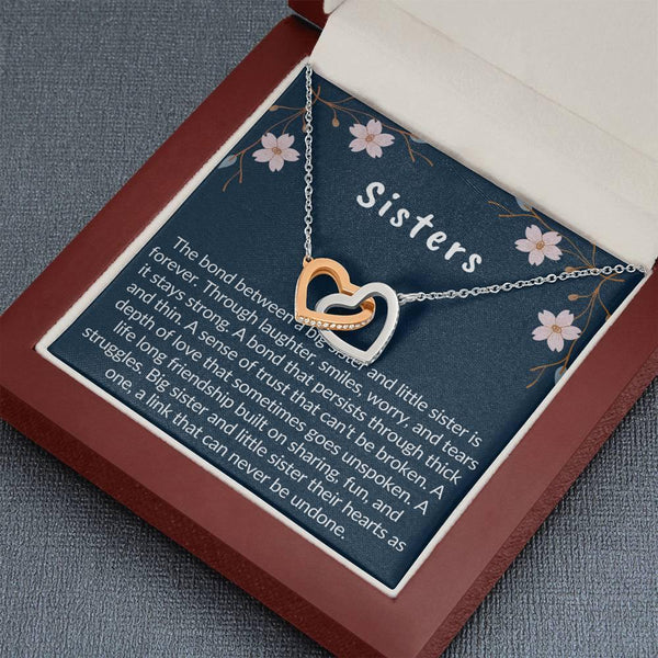 Big sister & Little sister necklace, matching sister necklaces, gift for sister, big sis lil sis, soul sisters, big sister necklace - MuslimwithMe