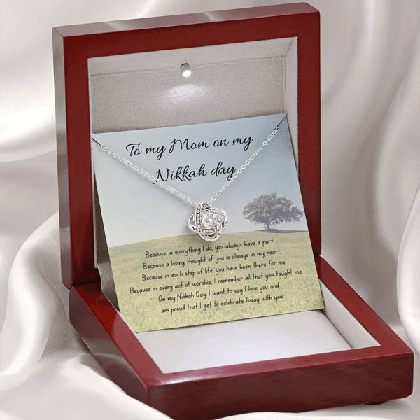 I love You | Quwa Knot Necklace as Nikkah gift with Message Card - MuslimwithMe