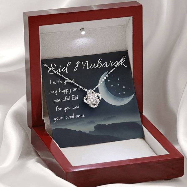 Happy and Peaceful | Necklace gift for Eid with Message Card - MuslimwithMe